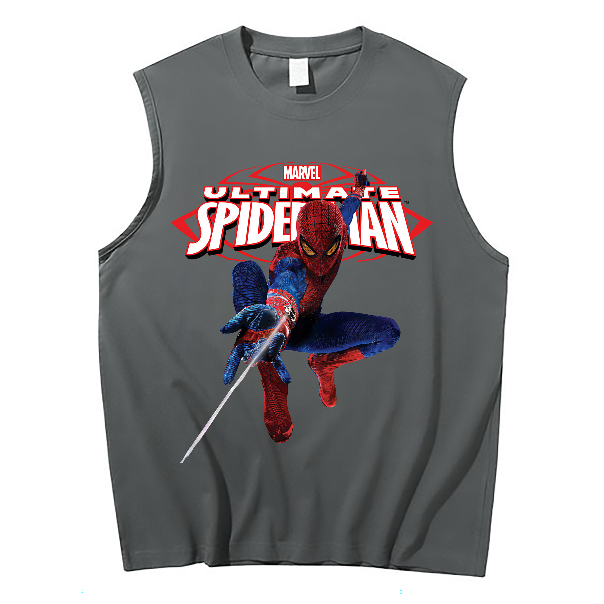 （画像用） Spider Man スパイダーマン コットン100％タンクトップ（フロントプリント）